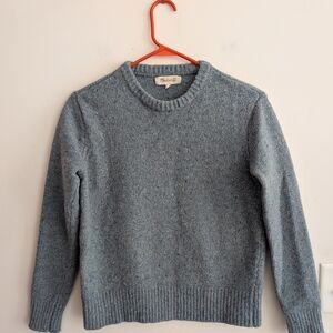Women's Madewell Blue Orange Fleck Crewneck Sweater Size M
